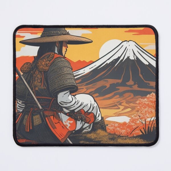 Item preview, Japanese Samurai and Sunset near Mountain Fuji designed and sold by Ridiculam Toga.