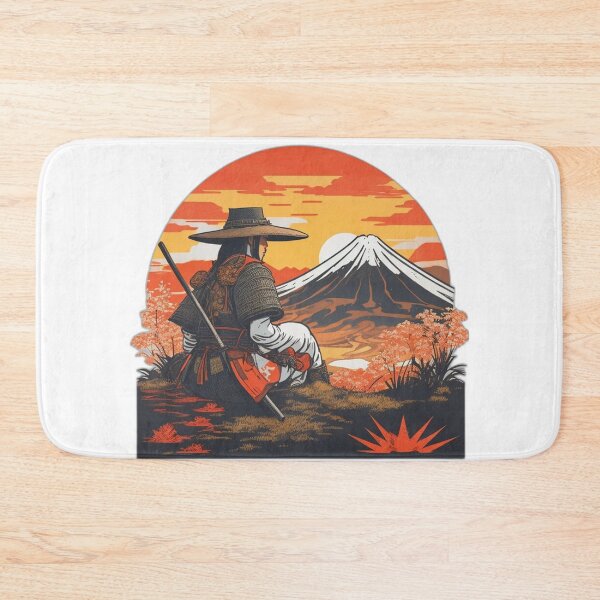 Item preview, Japanese Samurai and Sunset near Mountain Fuji designed and sold by Ridiculam Toga.