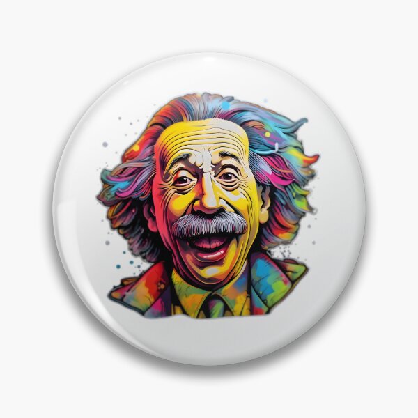 Item preview, Digital Art of Colorful Portrait of Albert Einstein designed and sold by ZappyP.
