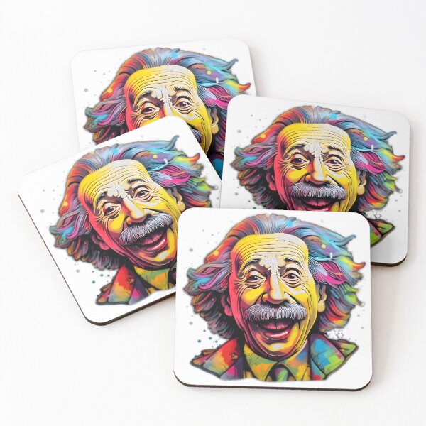 Item preview, Digital Art of Colorful Portrait of Albert Einstein designed and sold by ZappyP.