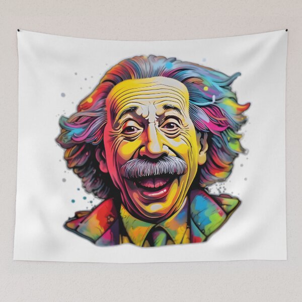 Item preview, Digital Art of Colorful Portrait of Albert Einstein designed and sold by ZappyP.