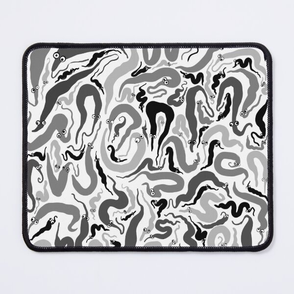 Item preview, Worm on a strim (Black and white) designed and sold by Ane-Doodle-Arts.