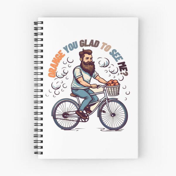 Item preview, Orange You Glad to See Me? - Funny Bicycle and Fruit Design designed and sold by alaa-mously.