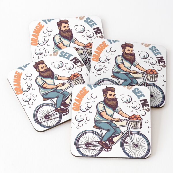 Item preview, Orange You Glad to See Me? - Funny Bicycle and Fruit Design designed and sold by alaa-mously.
