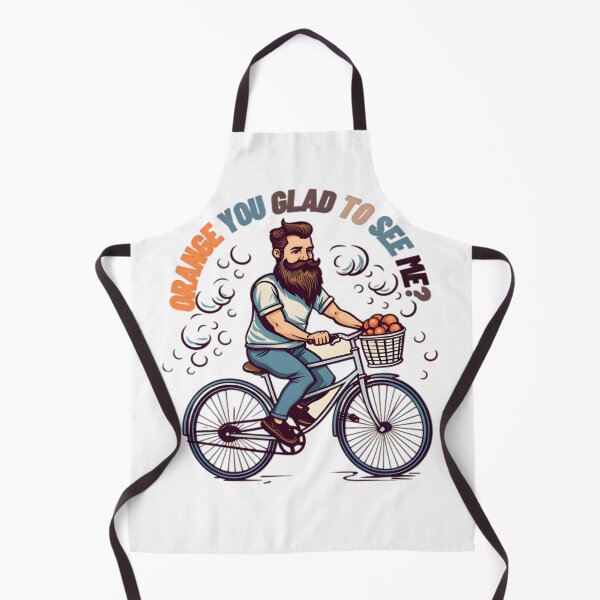 Item preview, Orange You Glad to See Me? - Funny Bicycle and Fruit Design designed and sold by alaa-mously.