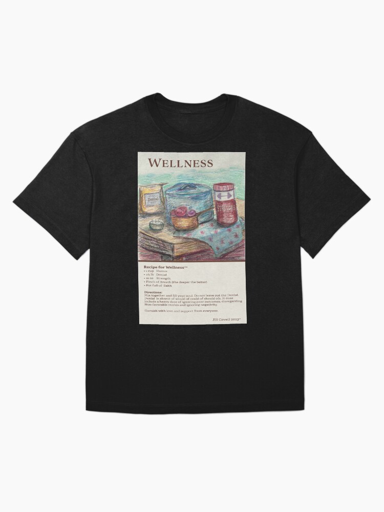 Thumbnail 3 of 7, Oversized T-Shirt, Wellness Recipe designed and sold by Calm-Art.