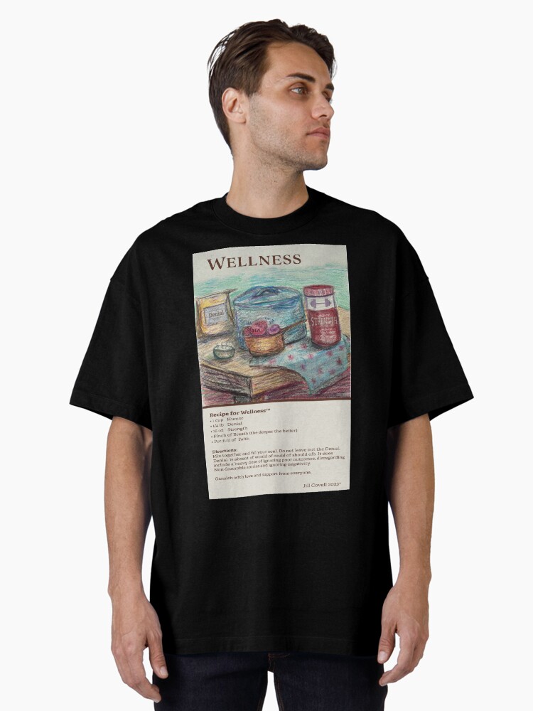 Thumbnail 1 of 7, Oversized T-Shirt, Wellness Recipe designed and sold by Calm-Art.
