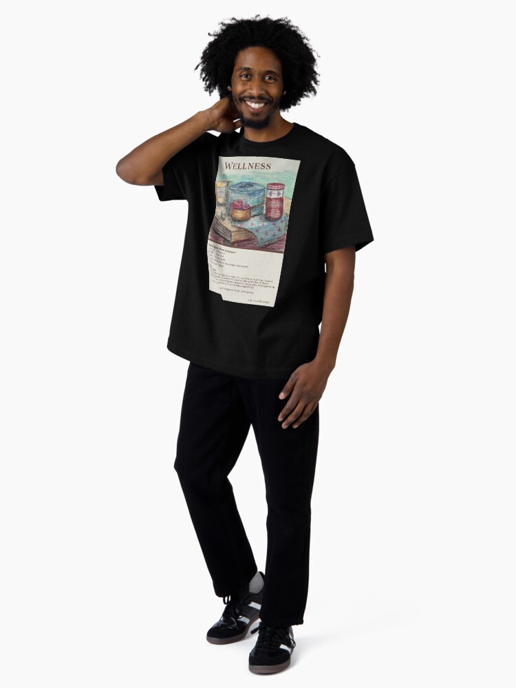 Thumbnail 4 of 7, Oversized T-Shirt, Wellness Recipe designed and sold by Calm-Art.