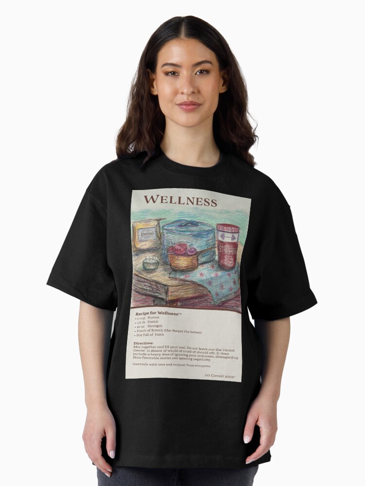 Thumbnail 2 of 7, Oversized T-Shirt, Wellness Recipe designed and sold by Calm-Art.