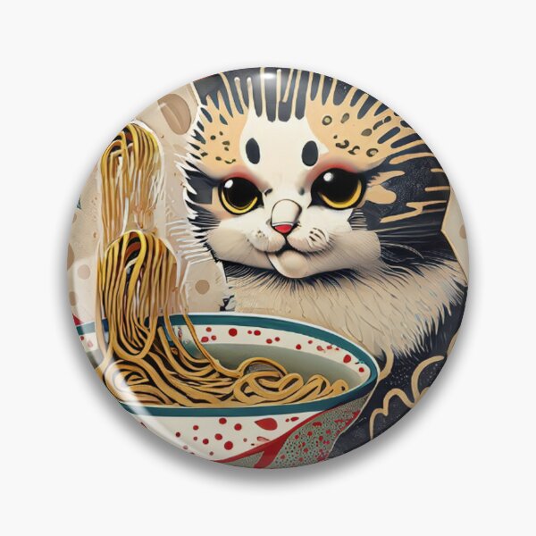 Item preview, Super Cute Kitten Eating Ramen Digital Art  designed and sold by No-5.