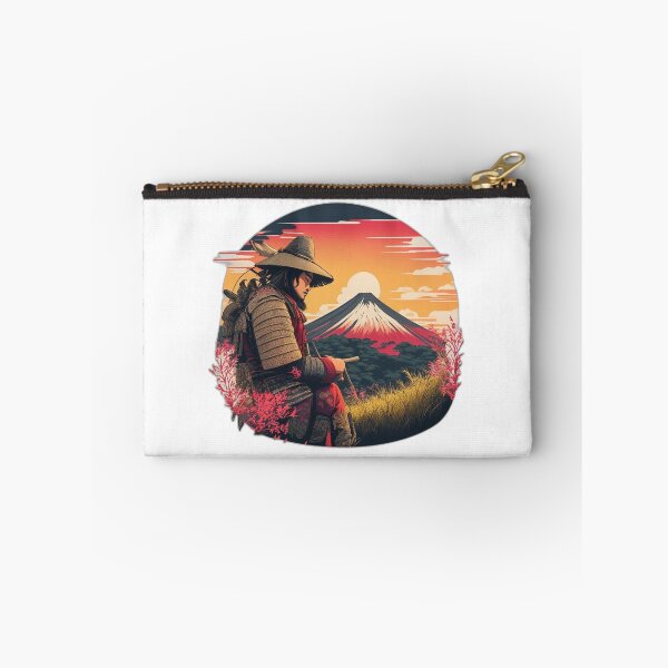Item preview, Samurai Watching Retro Sunset near Mountain Fuji designed and sold by Ridiculam Toga.