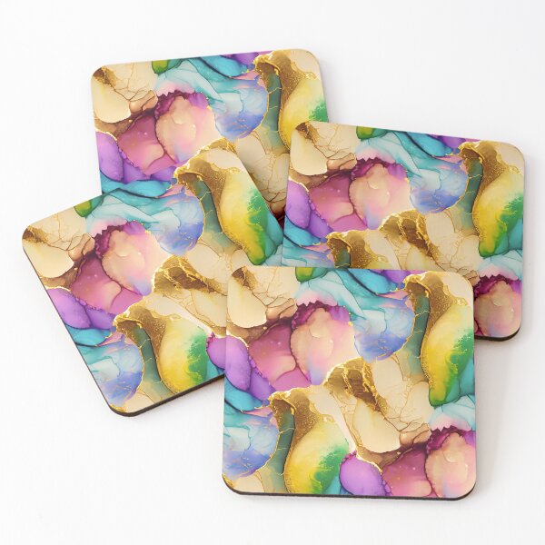 Item preview, Gorgeous Vibrant Random (Digital) Resin Art with Gold Flecks  designed and sold by No-5.