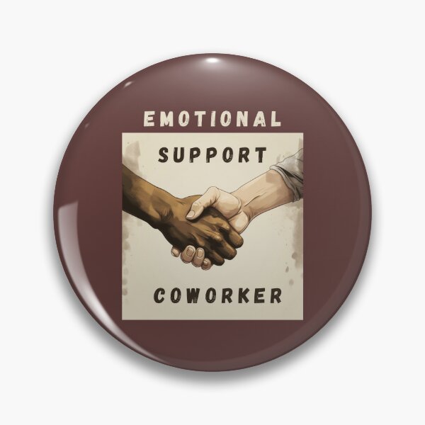 Emotional Support Coworker Butterfly Pin | Redbubble