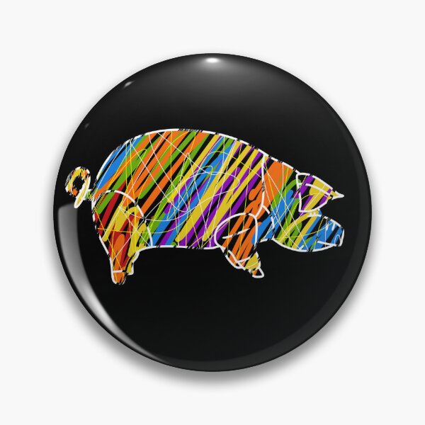 Item preview, Pigs 3 different ones colourful Pink pig  designed and sold by SoulTrekking.