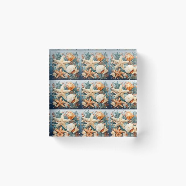 Item preview, Swirling seashells and starfish  designed and sold by KornUHD.