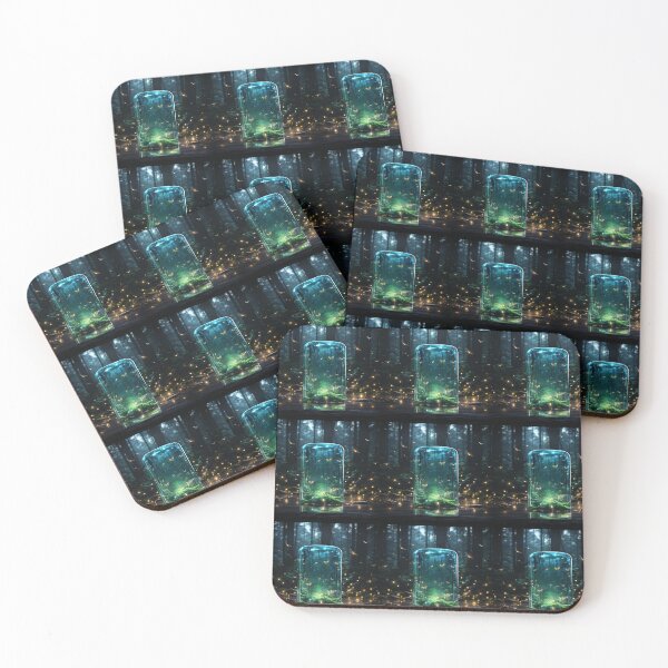 Item preview, Glowing fireflies in a forest  designed and sold by KornUHD.