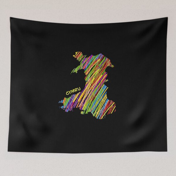Item preview, Wales Cymru colour full map of the country  designed and sold by SoulTrekking.