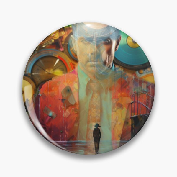 Item preview, Contemporary Art collage - elements of man and his shadow and the crazy world around him. designed and sold by shakespeare1212.