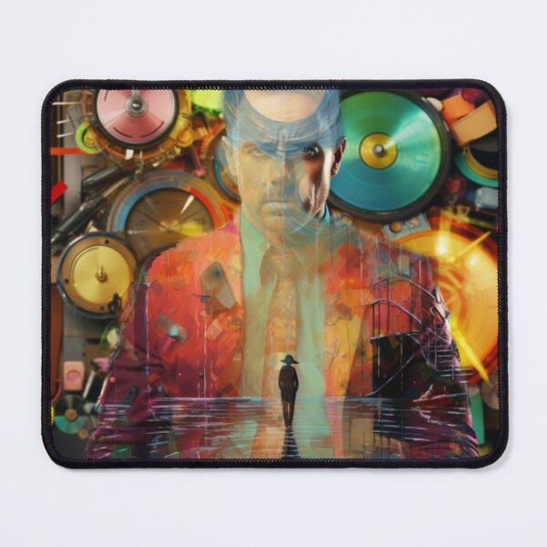 Item preview, Contemporary Art collage - elements of man and his shadow and the crazy world around him. designed and sold by shakespeare1212.