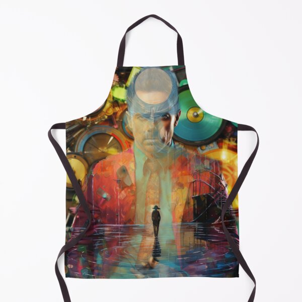 Item preview, Contemporary Art collage - elements of man and his shadow and the crazy world around him. designed and sold by shakespeare1212.