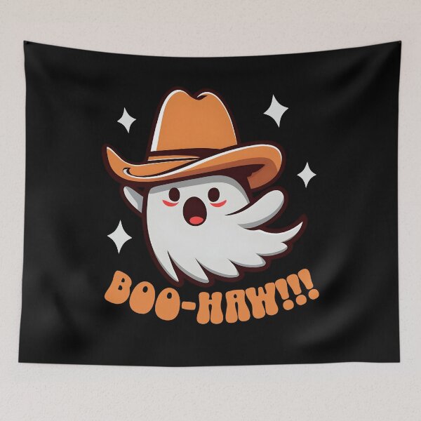 Item preview, Boo-Haw Cute Ghost Cowboy designed and sold by ElCrocodel.