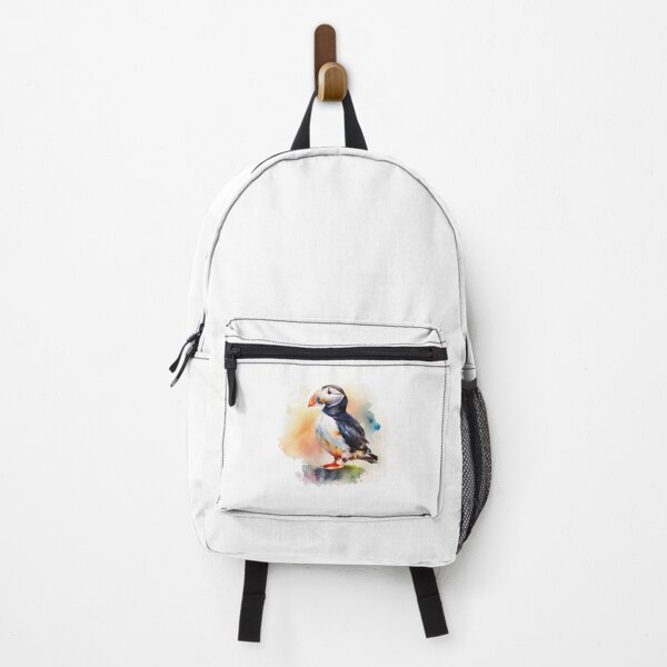 Item preview, colorful atlantic puffin, watercolor atlantic puffin, atlantic puffin designed and sold by GreyStanzione1.