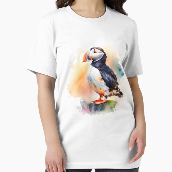Item preview, colorful atlantic puffin, watercolor atlantic puffin, atlantic puffin designed and sold by GreyStanzione1.