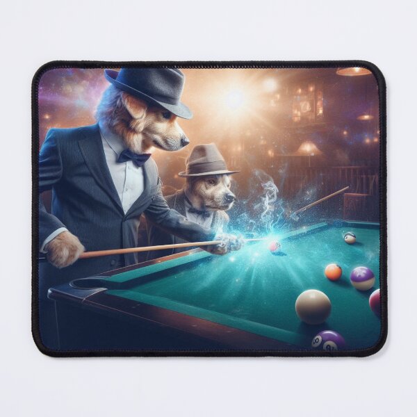 Item preview, Dog Playing Pool Magical Mythical Mystical Pool Shark designed and sold by WooshiArt.