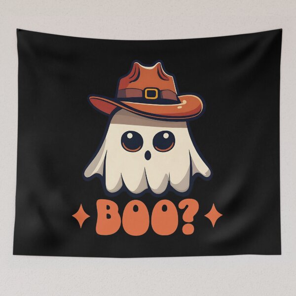 Item preview, Boo-Haw Cute Ghost Cowboy designed and sold by ElCrocodel.