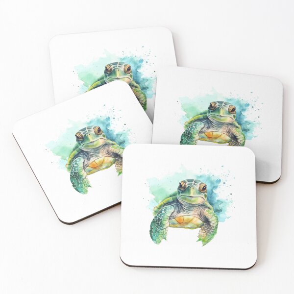 Item preview, colorful baby turtle, watercolor baby turtle, baby turtle designed and sold by GreyStanzione1.