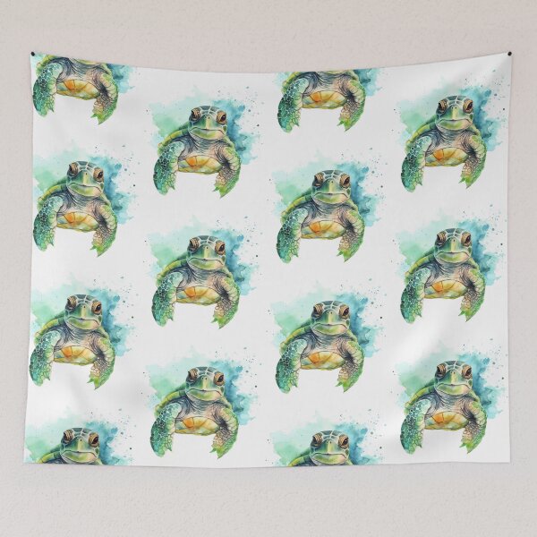 Item preview, colorful baby turtle, watercolor baby turtle, baby turtle designed and sold by GreyStanzione1.