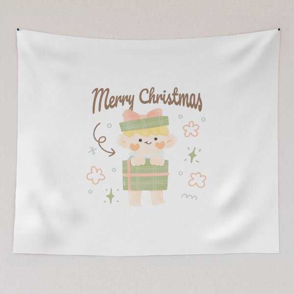 Item preview, merry christmas cute baby santa gift little boy watercolor  designed and sold by TNwandesignart.