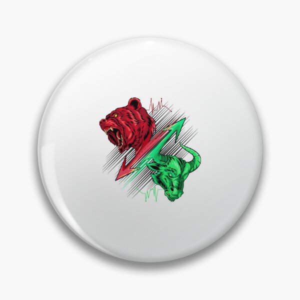 Item preview, bearish and bullish, red bearish green bullish, bear and bull designed and sold by GreyStanzione1.