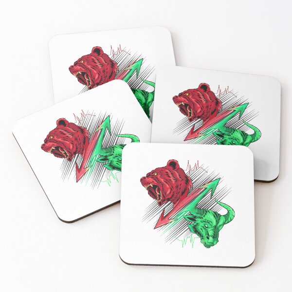 Item preview, bearish and bullish, red bearish green bullish, bear and bull designed and sold by GreyStanzione1.
