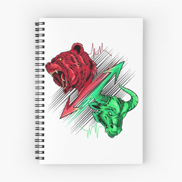 Item preview, bearish and bullish, red bearish green bullish, bear and bull designed and sold by GreyStanzione1.