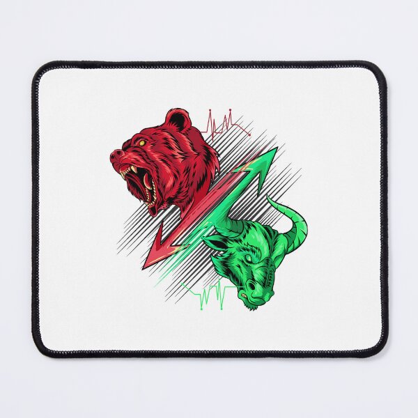Item preview, bearish and bullish, red bearish green bullish, bear and bull designed and sold by GreyStanzione1.