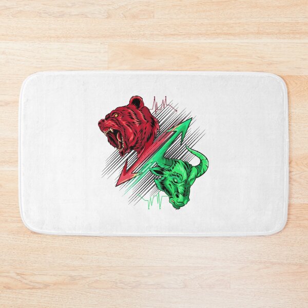 Item preview, bearish and bullish, red bearish green bullish, bear and bull designed and sold by GreyStanzione1.