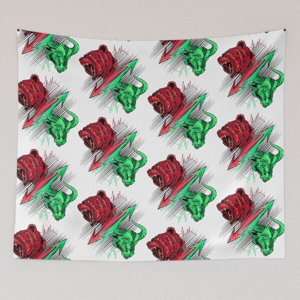 Item preview, bearish and bullish, red bearish green bullish, bear and bull designed and sold by GreyStanzione1.