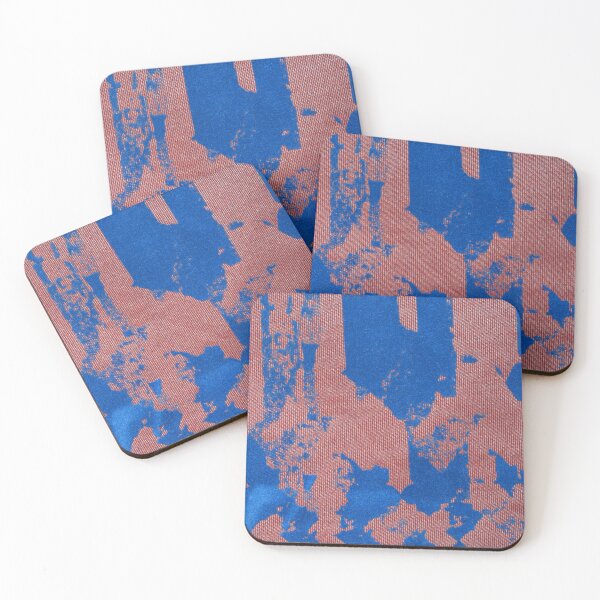 Item preview, Azure Harmony: Blue and Brick Red Pattern Delight designed and sold by ReplyGirl.