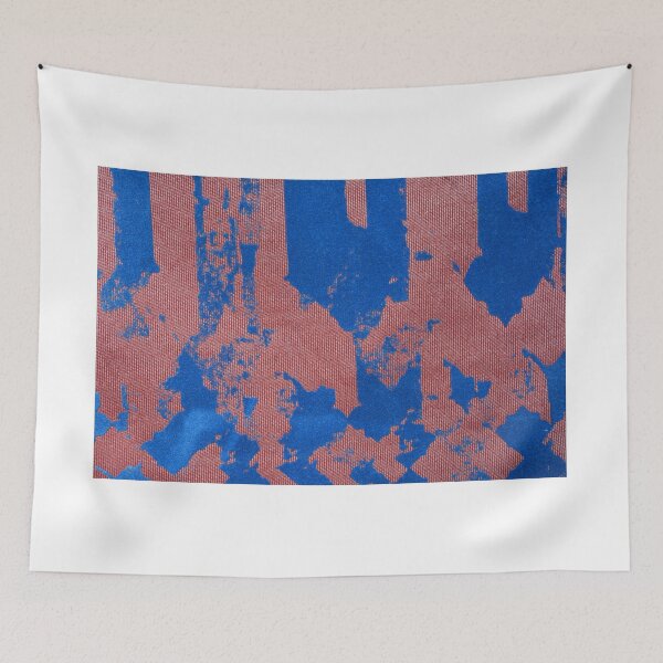 Item preview, Azure Harmony: Blue and Brick Red Pattern Delight designed and sold by ReplyGirl.