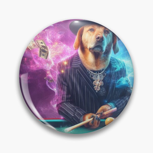 Item preview, Dog Playing Pool Magical Mythical Mystical Pool Shark designed and sold by WooshiArt.
