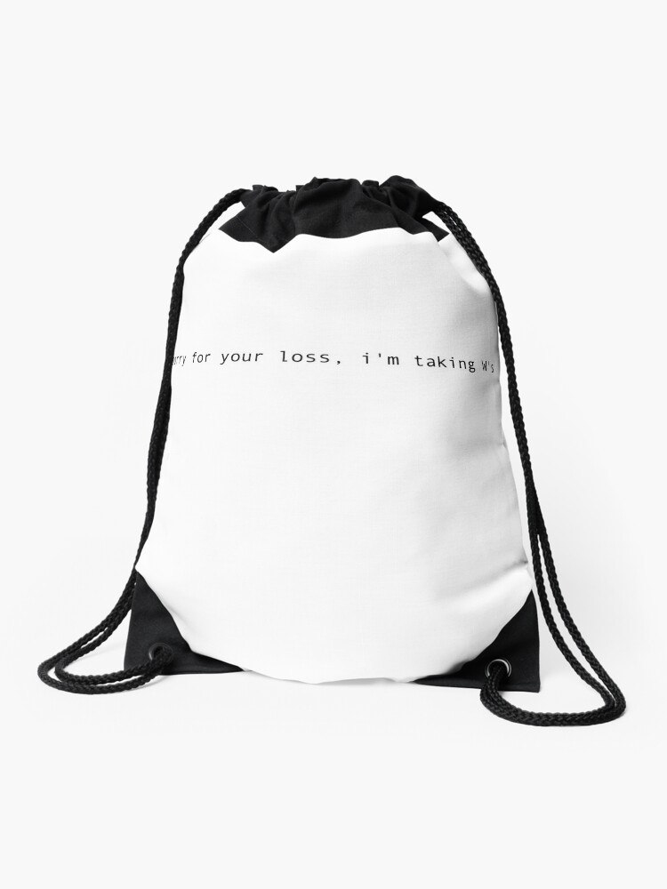 Tana Mongeau W Lyrics Drawstring Bag By P2trick Redbubble