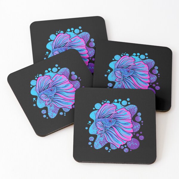 Item preview, colorful betta fish, blue purple betta fish, betta fish designed and sold by GreyStanzione1.