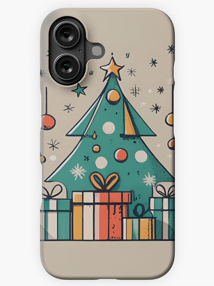 Thumbnail 1 of 4, iPhone Case, Christmas Tree with Presents Drawing designed and sold by Patricks-Art.