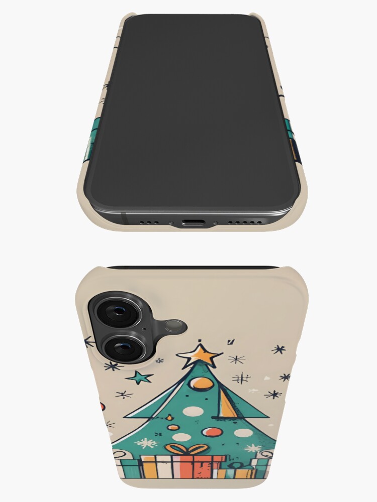 Thumbnail 3 of 4, iPhone Case, Christmas Tree with Presents Drawing designed and sold by Patricks-Art.