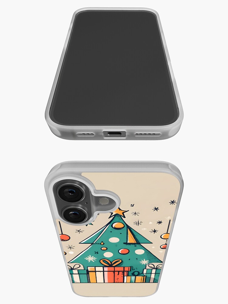Thumbnail 3 of 5, iPhone Case, Christmas Tree with Presents Drawing designed and sold by Patricks-Art.