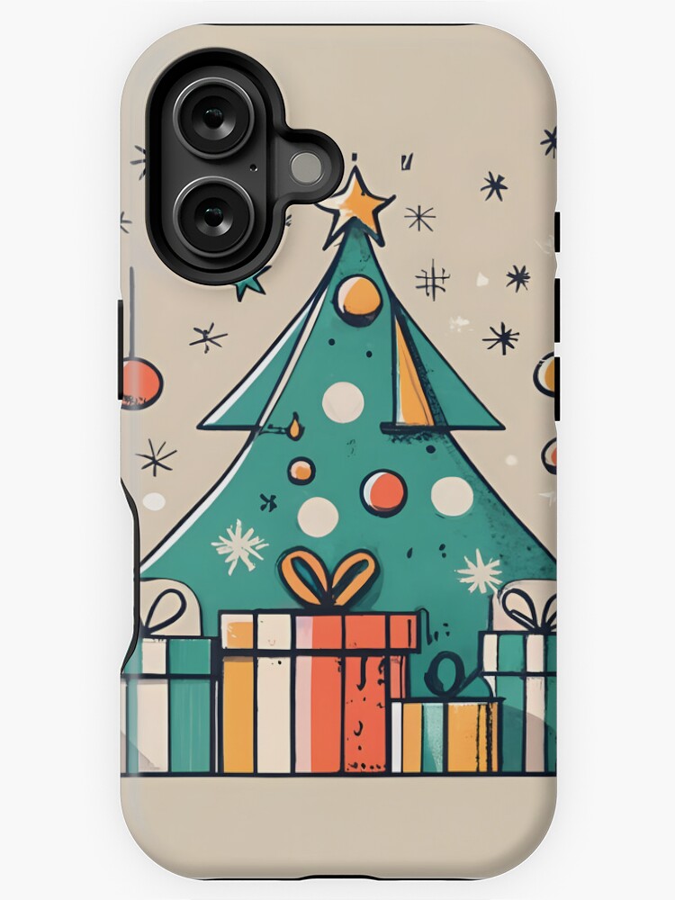 Thumbnail 1 of 4, iPhone Case, Christmas Tree with Presents Drawing designed and sold by Patricks-Art.