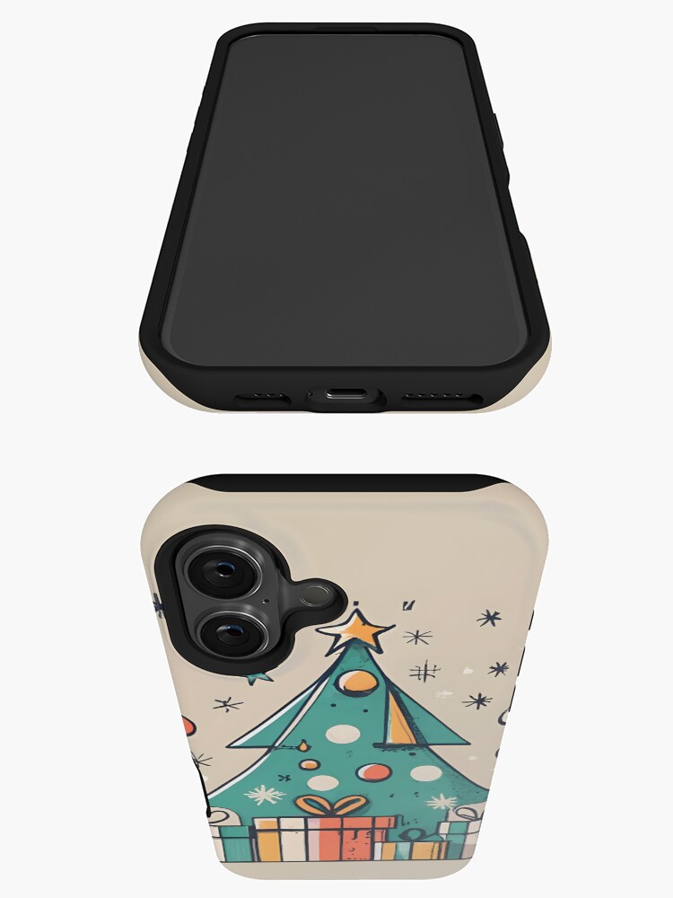 Thumbnail 3 of 4, iPhone Case, Christmas Tree with Presents Drawing designed and sold by Patricks-Art.