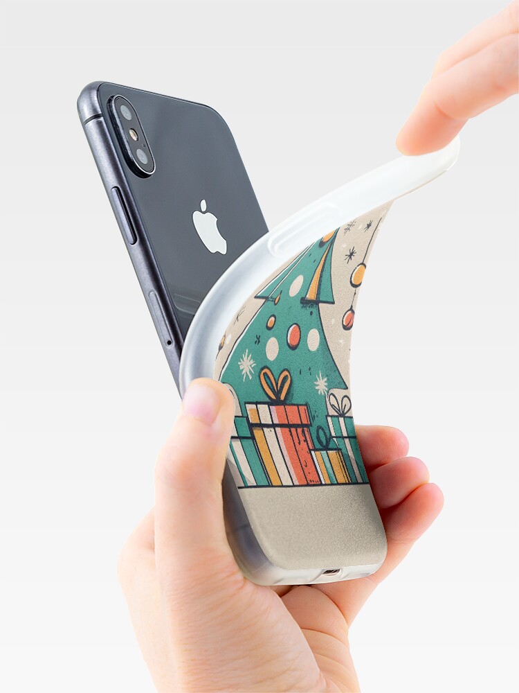 Thumbnail 4 of 5, iPhone Case, Christmas Tree with Presents Drawing designed and sold by Patricks-Art.