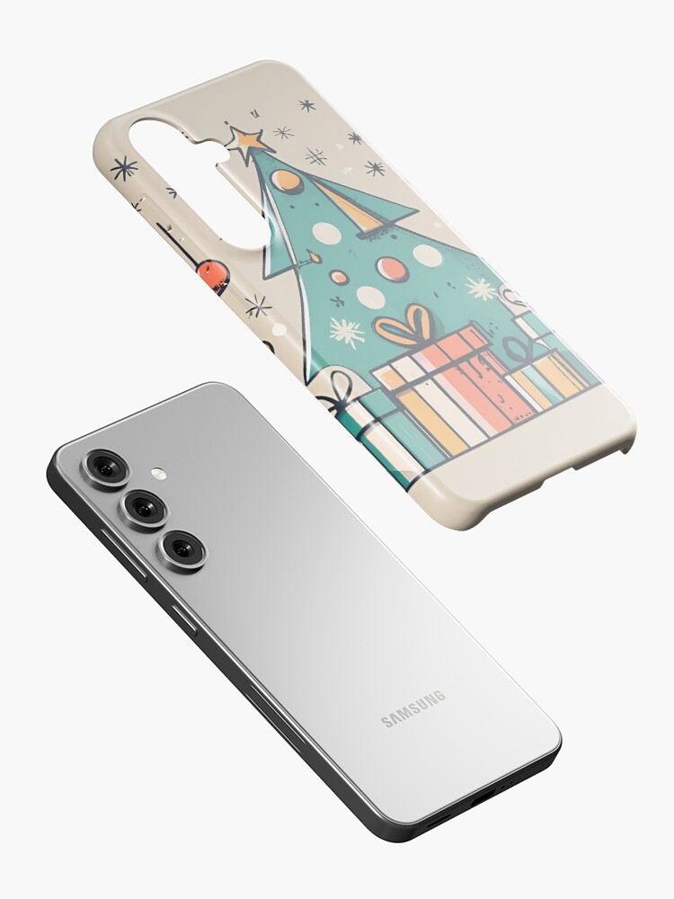 Thumbnail 2 of 4, Samsung Galaxy Phone Case, Christmas Tree with Presents Drawing designed and sold by Patricks-Art.